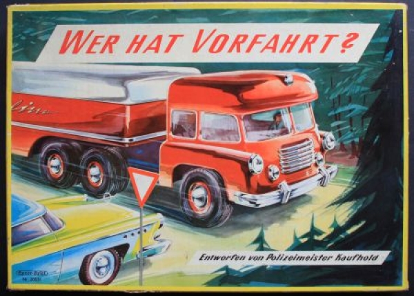 Spear & Söhne "Wer hat Vorfahrt?" 1957 Verkehrs-Brettspiel in Originalkarton (9107)